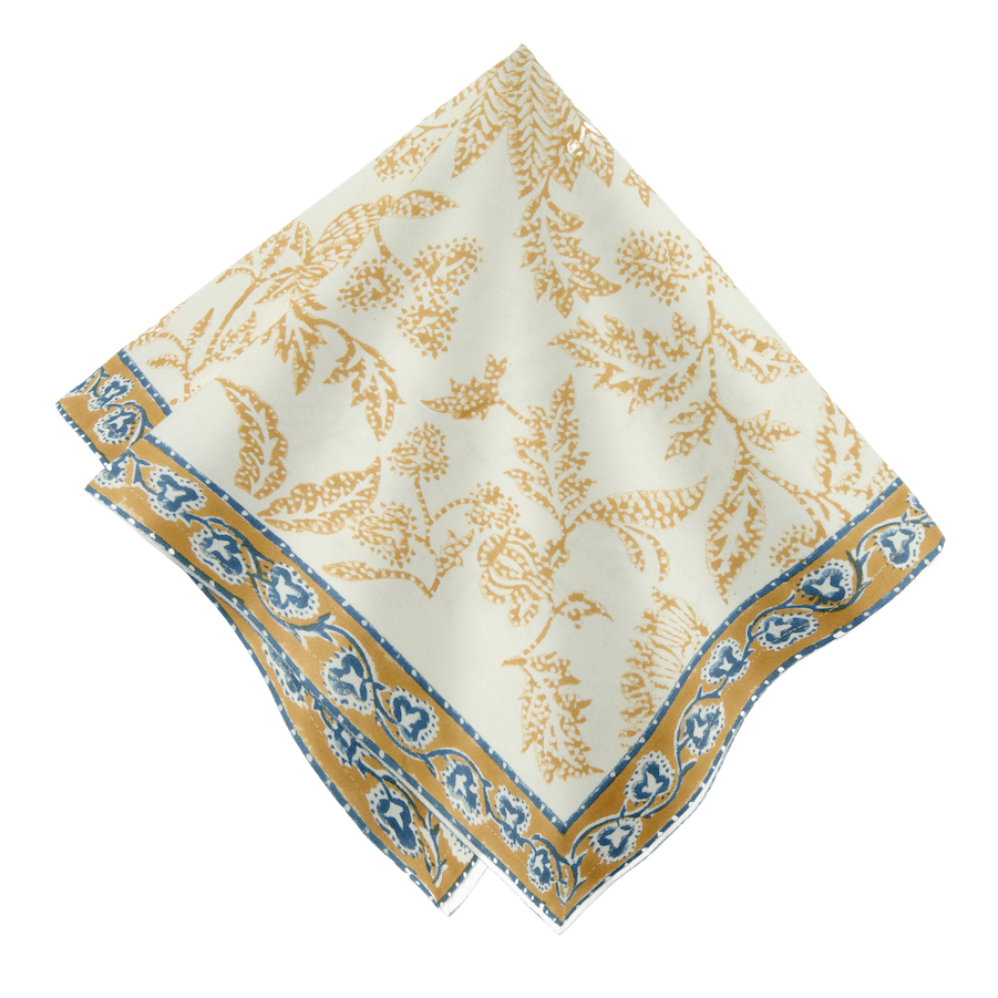 couleur-nature-chloe-nappe-coton-bleue-marron-59x86-fleurie image 6